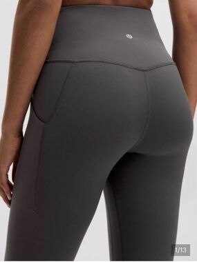 lululemon athletica Gray High-Rise Leggings with Side Pockets